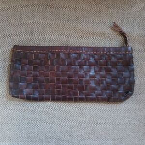 Adam Alexis By Alexandra Velazquez Woven Leather Clutch